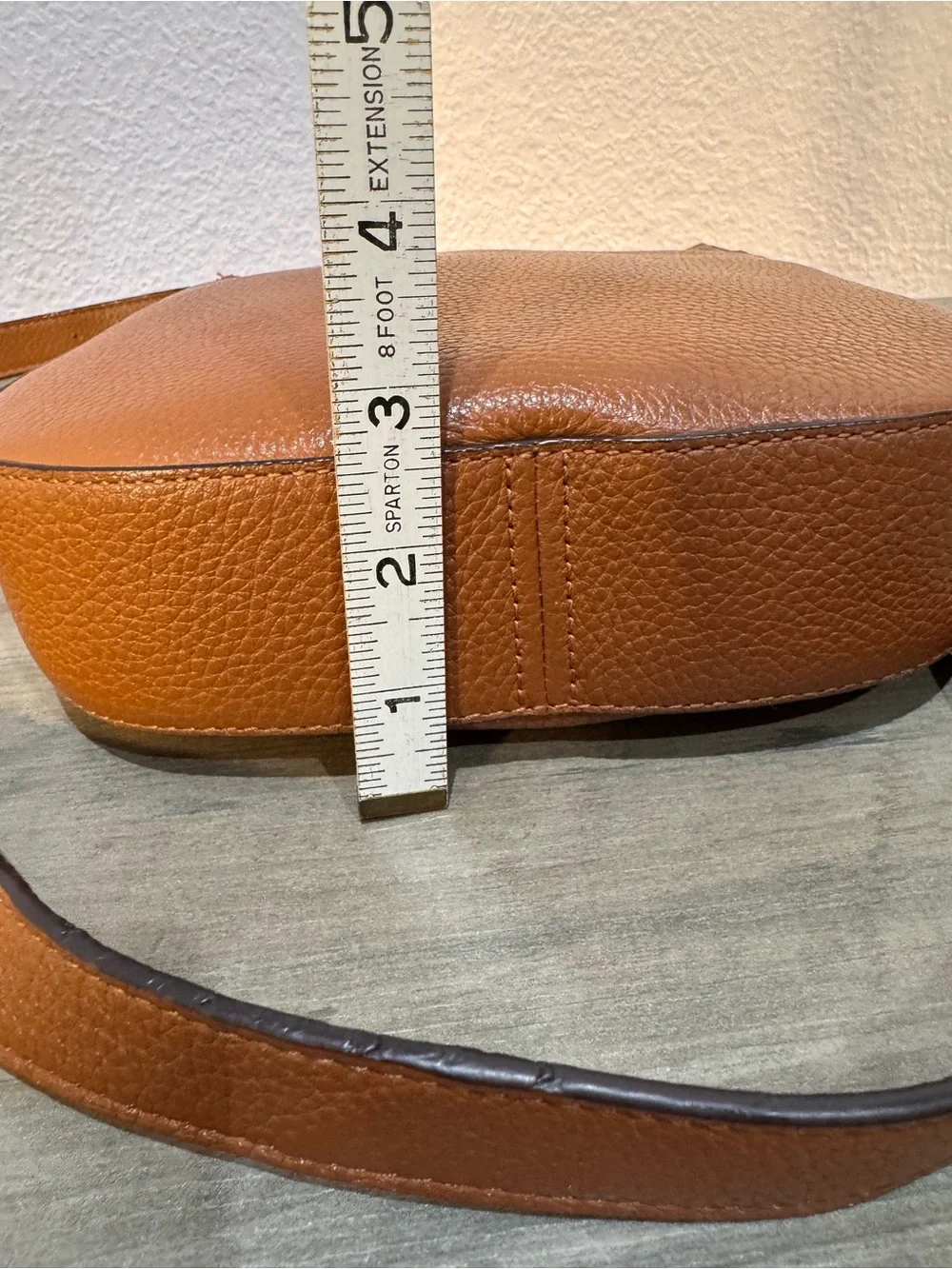 Kate Spade S338 Pebbled Leather Cognac Crossbody Bag Adjustable Strap